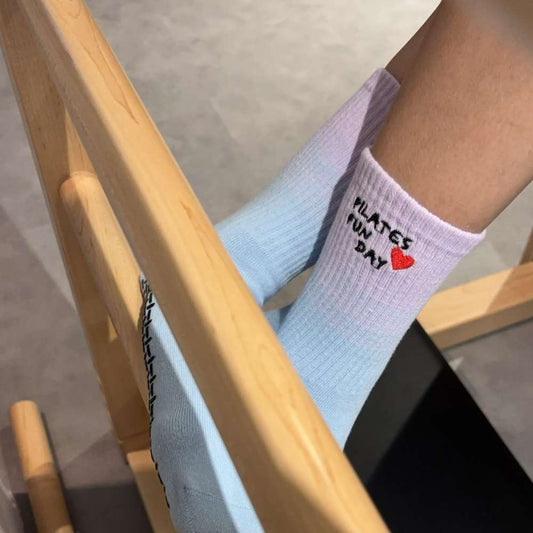 "Pilates Fun Day" Unisex Crew Grip Socks