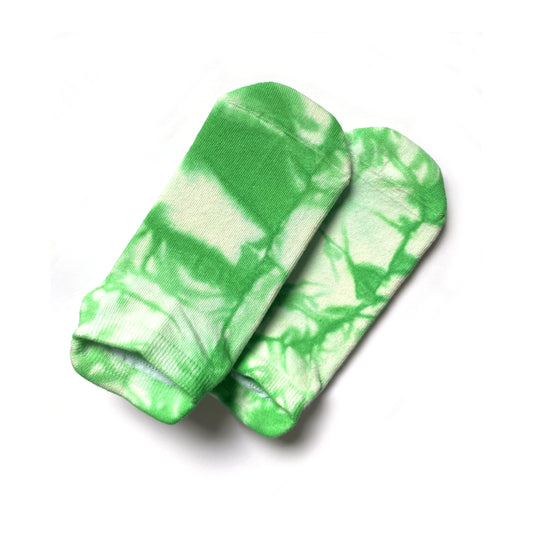 Green Tie-dye Ankle Grip Socks