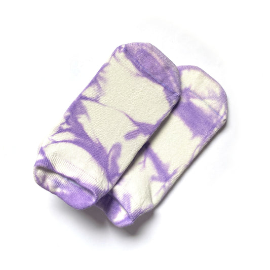 Purple Tie-dye Ankle Grip Socks