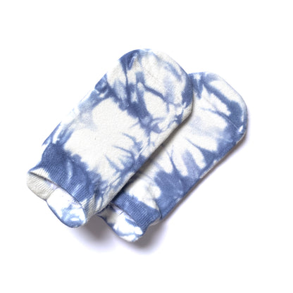 Steel Blue Tie-dye Ankle Grip Socks