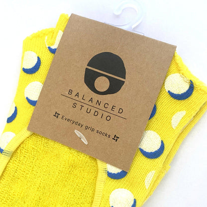 Balanced Studio | Pilates Ankle Anti-slip Grip Socks (Yellow Dots)